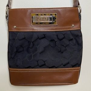 Chaps Black and Tan Purse
